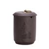 Straight Cylindrical Ceramic Purple Clay Ashtray for Men Creative Office Personalized Living Room Chinese Style Home Decor