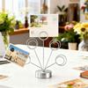 Tabletop Photo Tree Stand With Adjustable Metal Wires And Stable Round Base For Displaying Cards Photos Memos Holiday Decoration