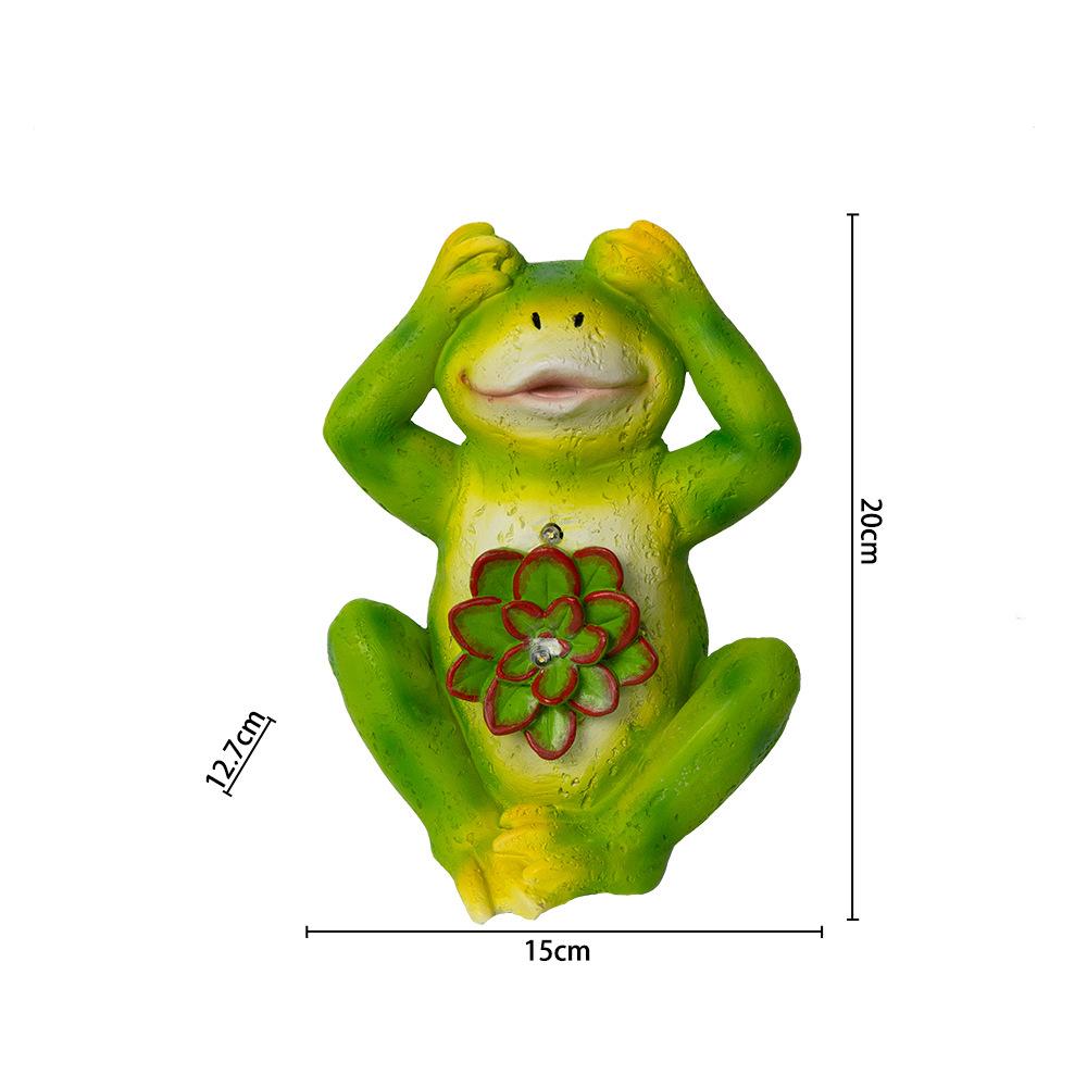 

JYL TS/016,New Solar Garden Light Succulent Frog Figurine for Outdoor Home Waterproof Garden Decor One Size абрикосовый