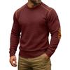 Men's Solid Color Round Neck Long Sleeve Tops Men's Sports Large Size Casual Round Neck Tops