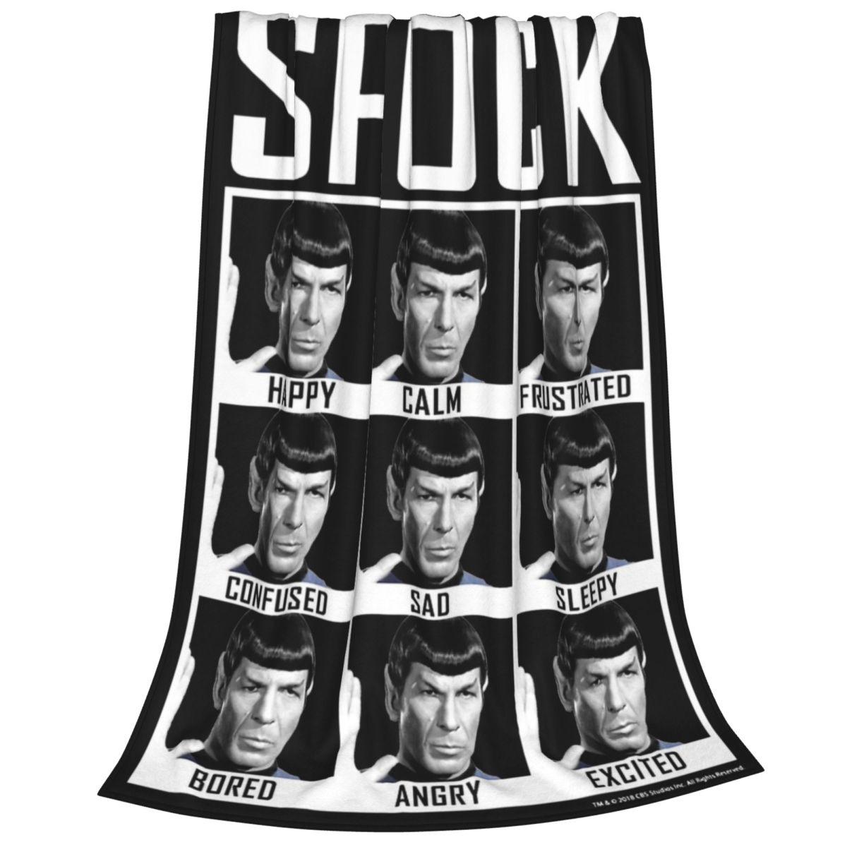 

Stars Treks The Many Emotions Of Data Velvet Throw Blanket Blanket for Home Couch Soft Bedding Throws 30x40in