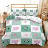 Cartoon Animals Frog chick Alpaca 3D Duvet Cover Bedding Set Comforter Linen Pillowcases Room Decor Single Double King Queen