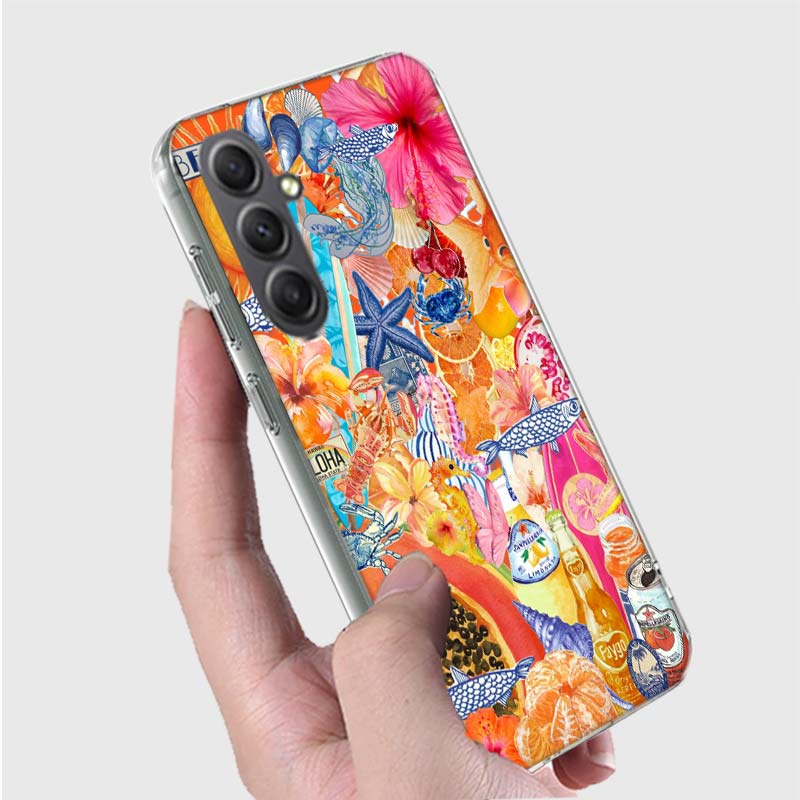 Seaside Scenery Wine Lemon Phone Case for Samsung A16 A26 A36 A56 A17 A37 A57 A07 A06 A02S A03 A04S A05S Galaxy Note 20 10 A50S