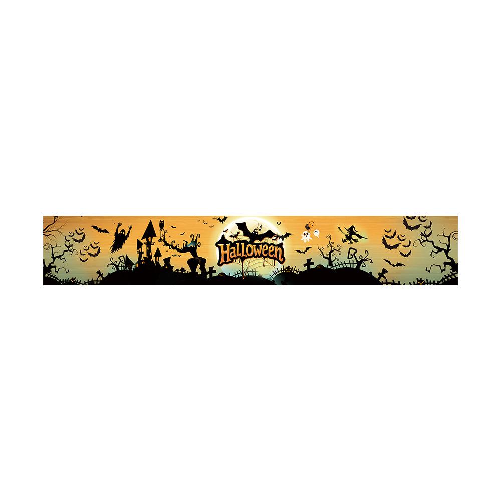 Customizable Day of the Dead Skull Banner for Halloween Party Decorations