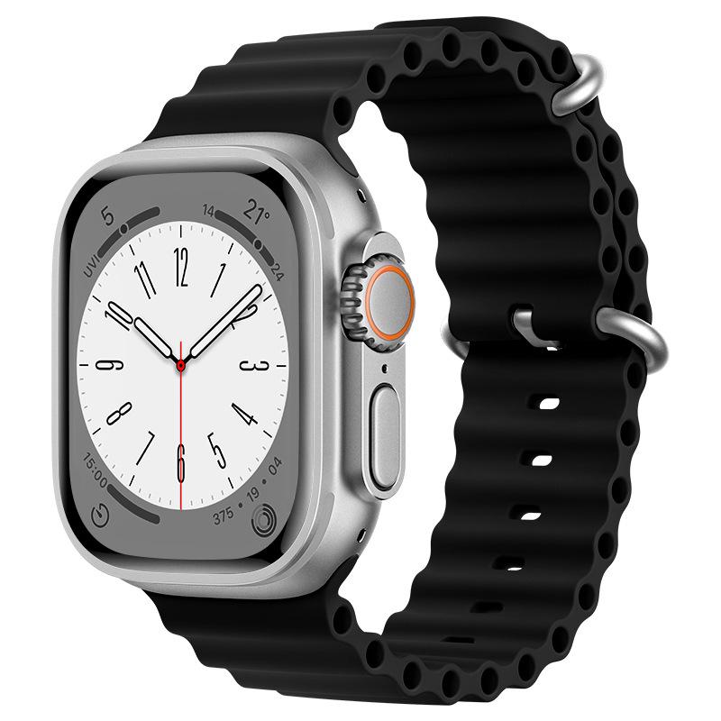 Ремешок из двухцветного силикона Apple Marine для часов 8/7/SE/Ultra Sports