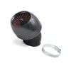 46 Mm Inner Dia Carbon Fiber Motorcycle Air Intake Filter W Adjustable Clamp