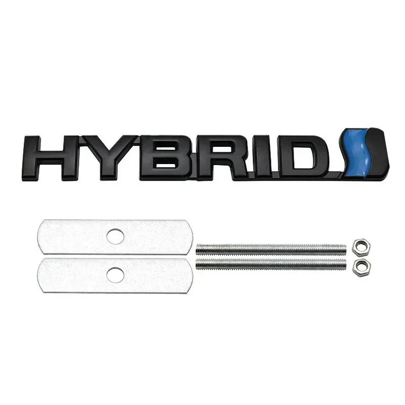 Metal HYBRID Car Front Grille Emblem Auto Body Trunk Badge Decal for  LandCruiser Yaris Camry Vios Corolla 4runner
