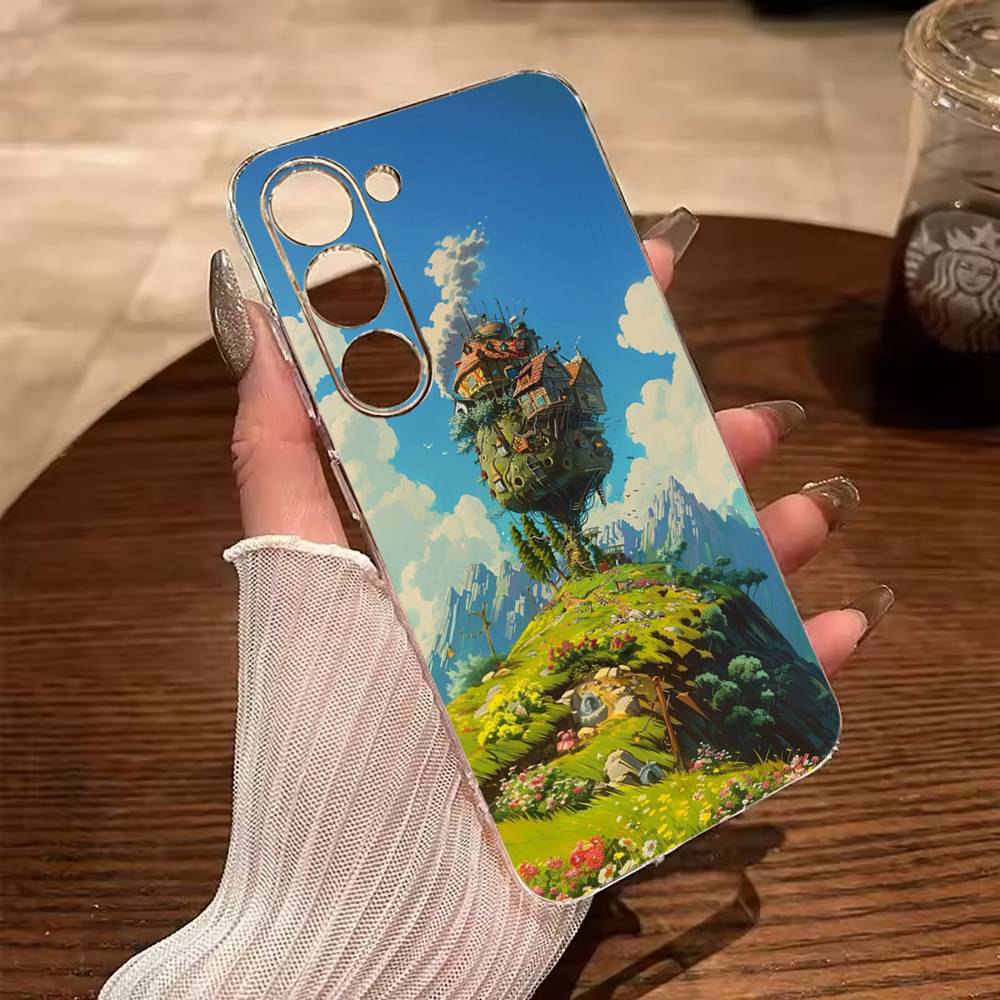 H-M-C-Howl's -Moving- Castle Clear Phone Case for Samsung Galaxy A71, A70, A52, A51, A40, A30
