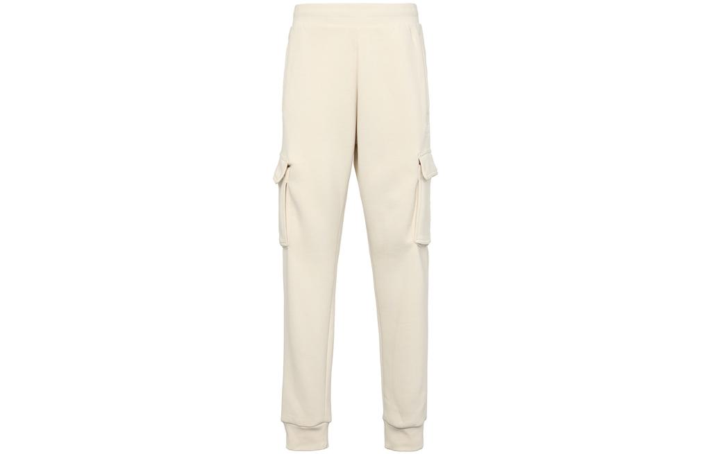 Adidas Originals Casual Pants Men's White Moderate Straight Fit Pants HE6991