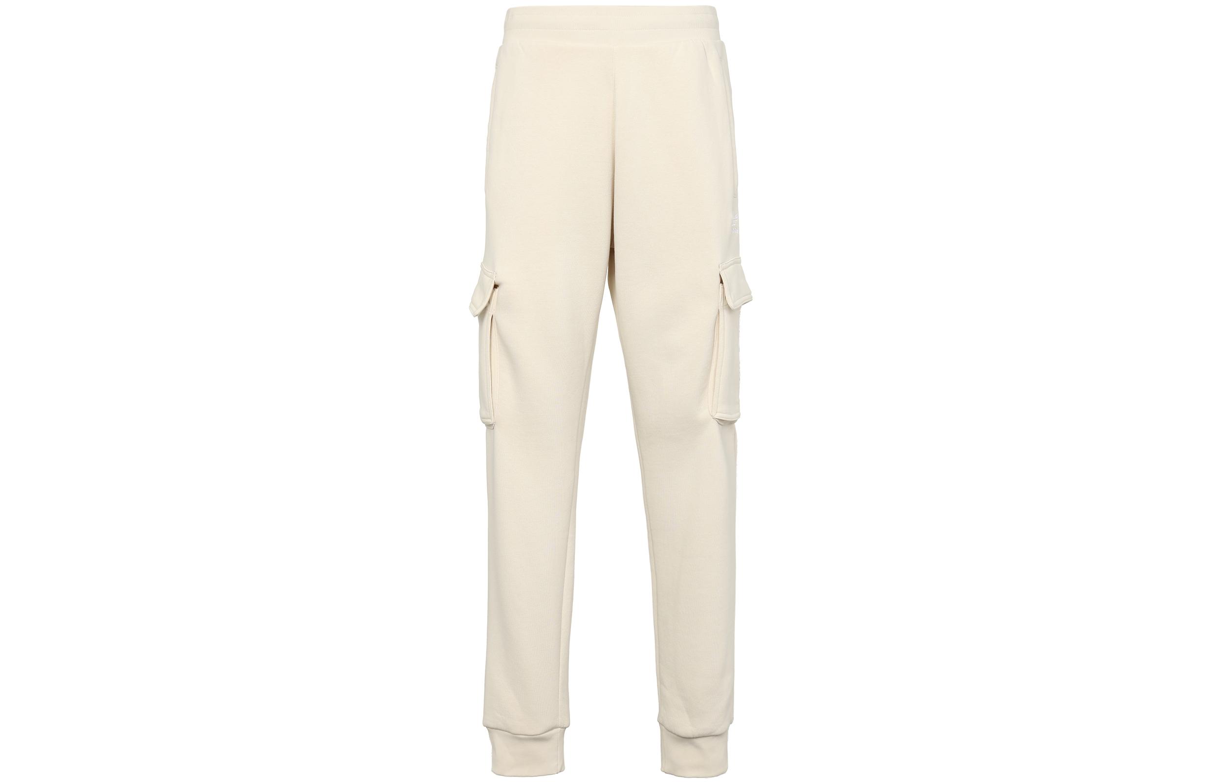 

Adidas Originals Casual Pants Men s White Moderate Straight Fit Pants HE6991 S