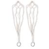 2PCS Woven Plant Hanger 21.65 Inch Boho Hanging Planter Holder Cotton Rope with Metal Hooks