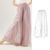 Classical Dance Pant Women Two Layers Side Slit Wide Leg Pants Loose Fit Flowing Trousers Stage Costumes Casual Lounge Yoga Wear