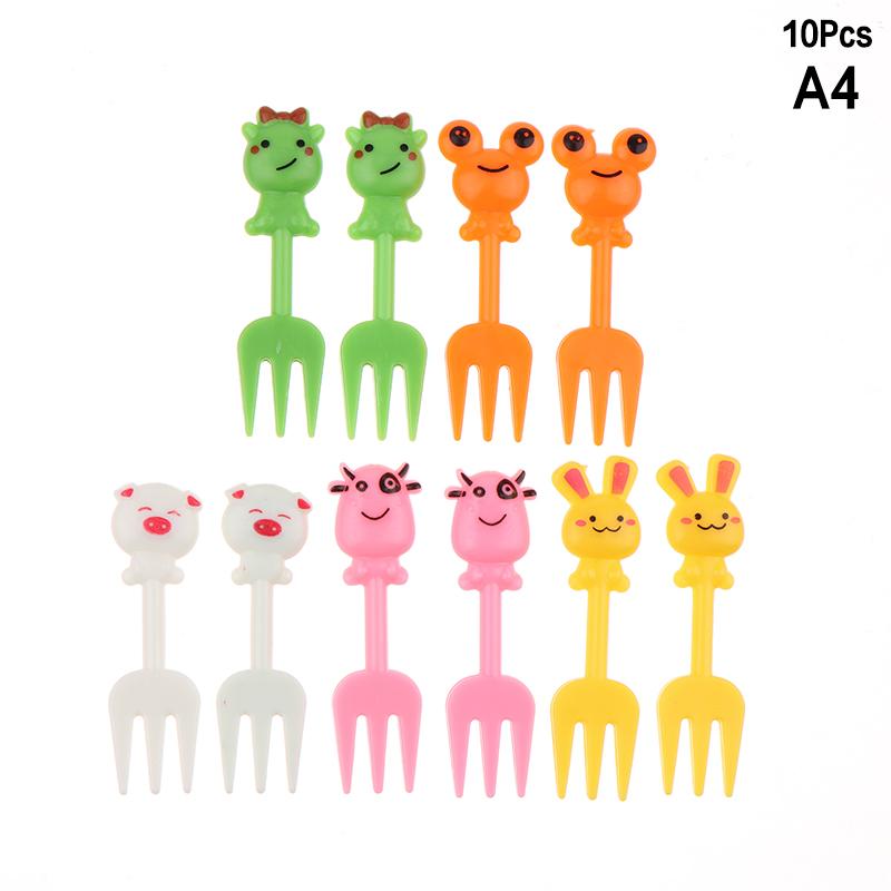 Cartoon Animal Fruit Fork Cupcake Decoration Food Bento Decoration Color Style Toothpicks Accessories Dessert Tools