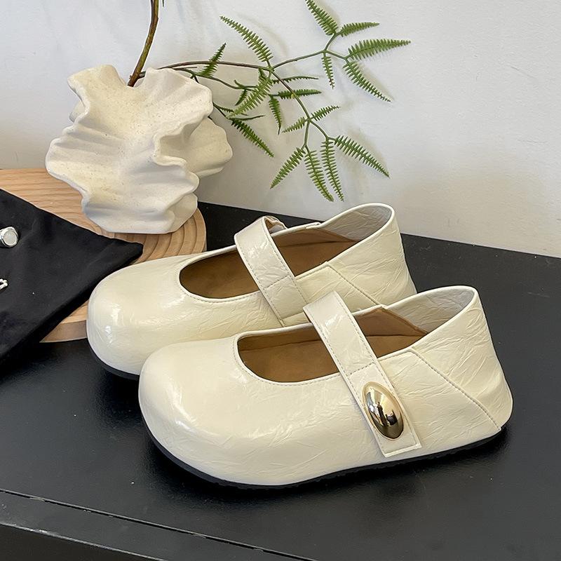 Xiaoxiangfeng single shoes 2025 new Doudou shoes soft-soled single shoes Mary Jane shoes lightweight and breathable grandma shoes small leather shoes