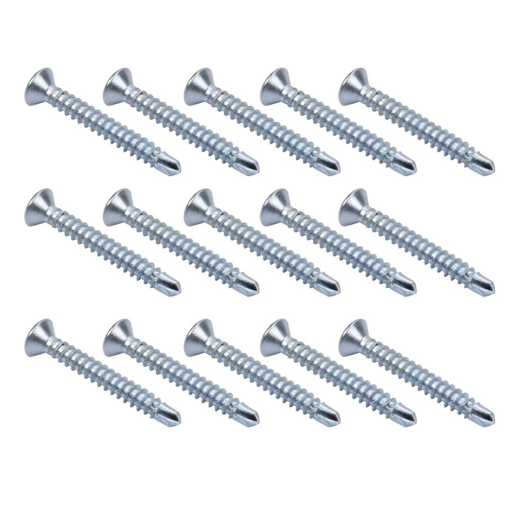 50 stk M4.2 Flathode Selvborende Selvskjærende Skruer Borehale Skruesett (M4.2*38)