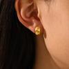 Fashion Minimalist Geometric Earrings Trendy Stainless Steel Glossy Stud Earrings For Women Daily Wear Party Gifts