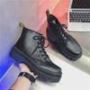 Winter New Platform Mid -Top Boots Men Autumn British Trend Ankle Boots Hight -Top Korean Casual Men 'S Shoes Motorcycle Boots