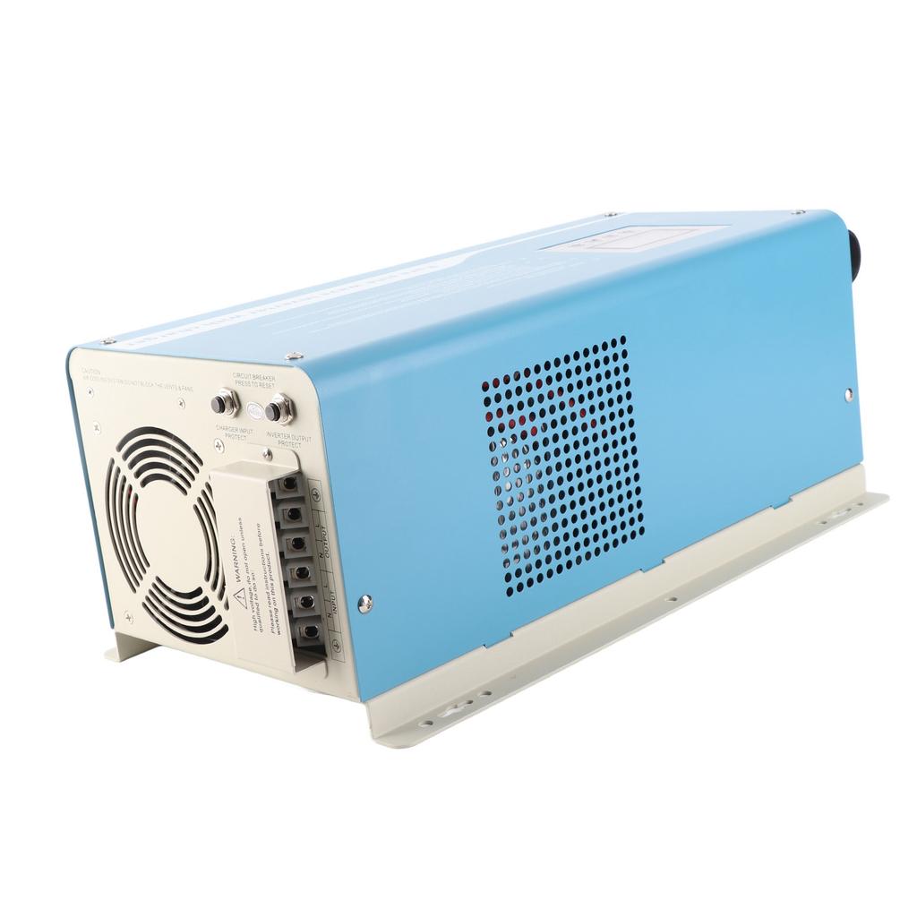 Blue Wall Mounted Pure Sine Inverter Charger Output 110VAC 220VAC 230VAC for Small Solar Power