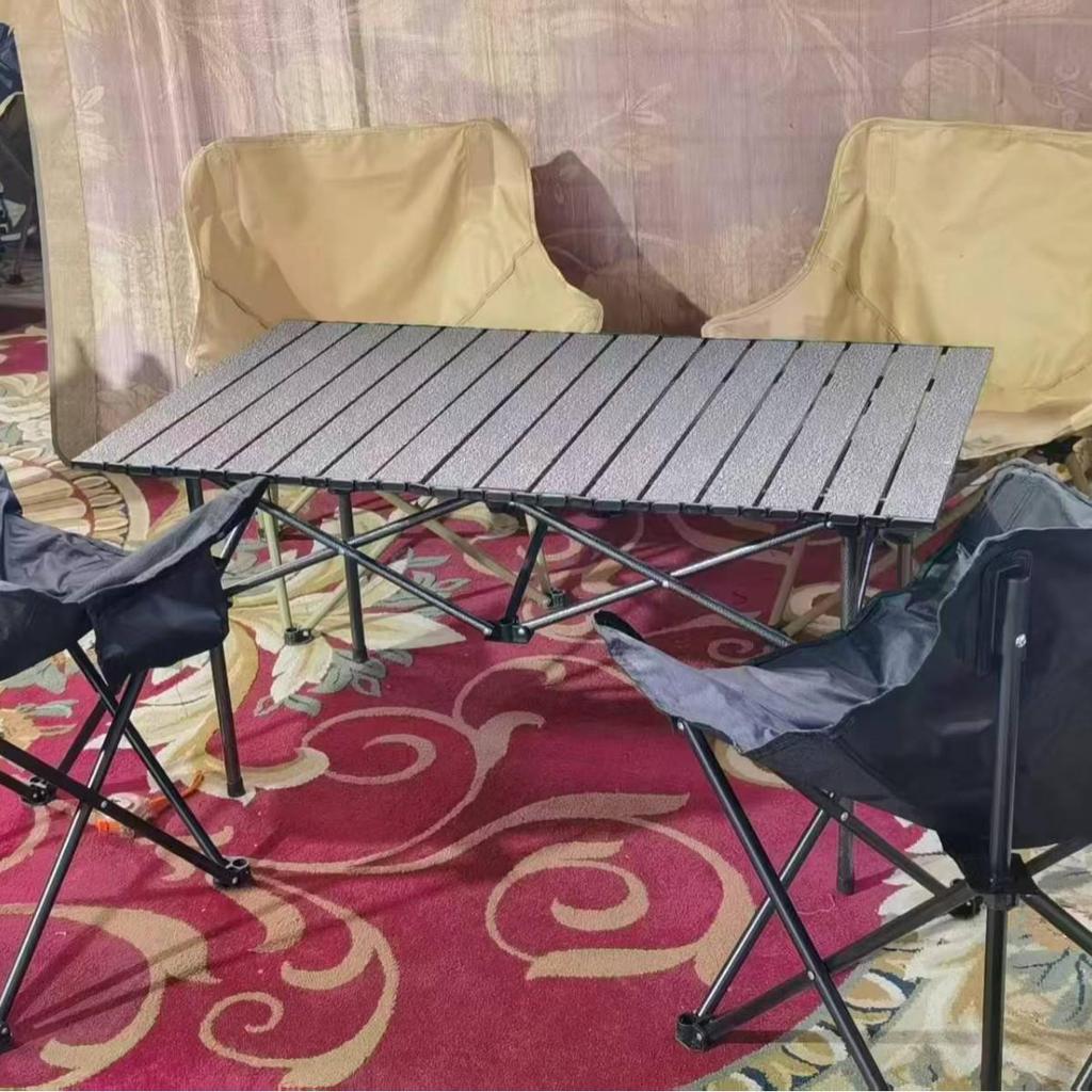 Portable Roll-Up Picnic & Camping Table: Folding Outdoor BBQ & Market Stall Table