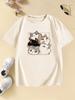 Y2K Cute Cat Graphic Kids Tshirts Summer Short Sleeve Tees Cartoon Animal Boys Girls Clothes Kawaii Kitten Tops Tshirt