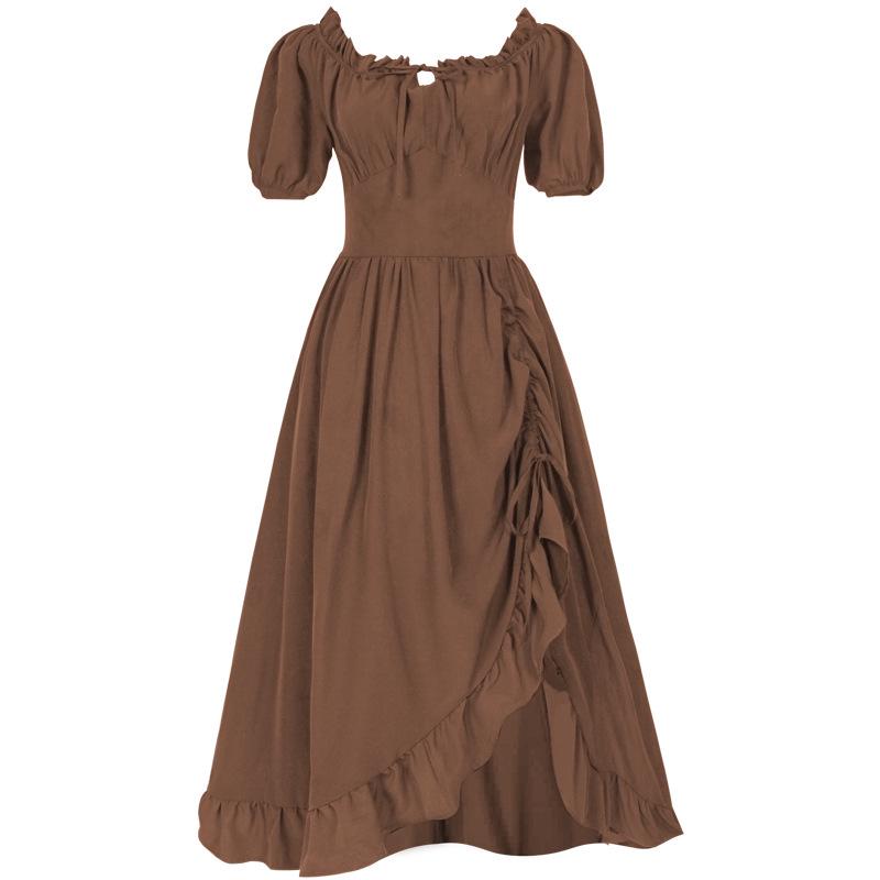 Abito Formale da Donna Medievale Rinascimentale Retro Irregolare per Palcoscenico