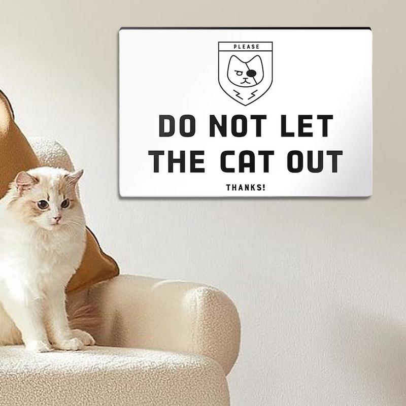 Cat Signs Wall Do Not Let The Cat Out No Punching Wooden Do Not Let The Kitten Out Signs for Home Apartment Workplace decor