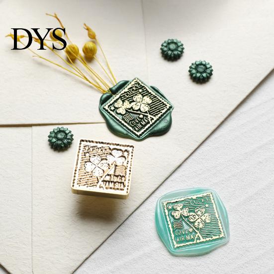 Miniature Seal Stamp Head Lily Floral Brass Wax Head, Cute Plant Themed Engraved Botanical Sealing for Journal Card Gift Wrapping Wedding Invitation
