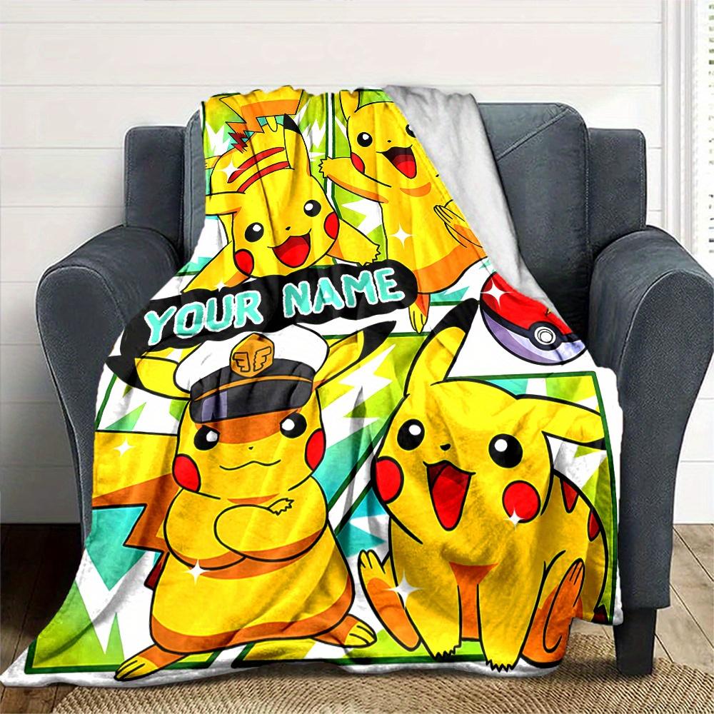 Pikachu Adventure Blanket Personalized Name Soft Warm And Versatile For Sofa Bed Office And Travel Machine Washable Comfortable In All Seasons Best