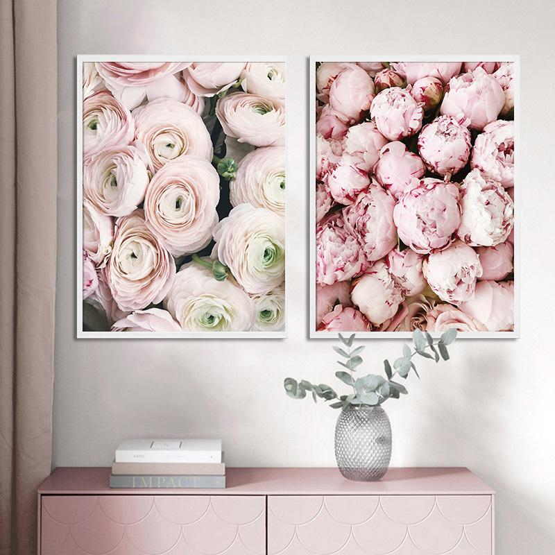 Affiche de fleurs de pivoine, citations d'amour, toile d'art imprimée de pissenlit, peinture moderne, images murales pour décor de salon