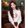 Spring New Chinese Style Traditional Retro Heavy Embroidery Craftsmanship Pattern Chic Buckle Stand Collar Shirt