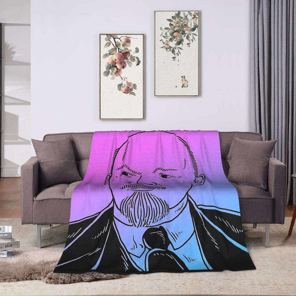Lenin Joseph Stalin Blankets Quality Warm Soft Throw Blanket Winter Students Couch Chair Sofa Bed Funny Bedspread