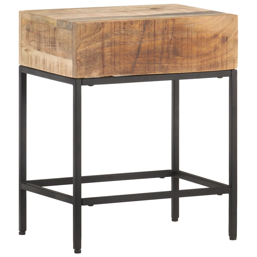 Side Table 40 X 30 X 50 Cm Rough Solid Mango Wood