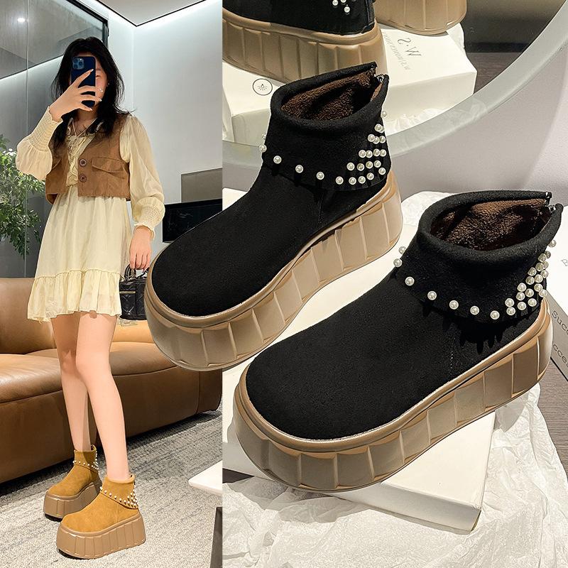 Small Man Heightened Thick-soled Martin Boots Women's New Autumn Thin Muffin-bottom Short Boots