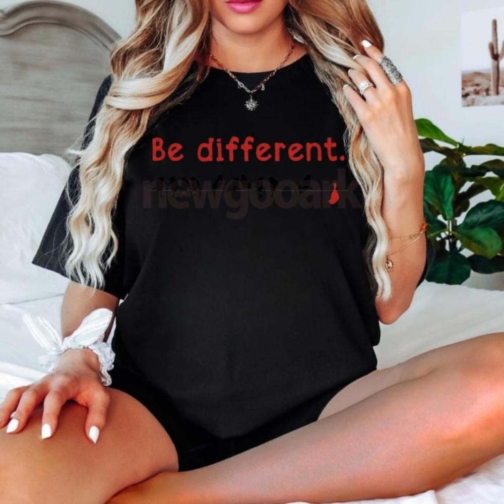 Be Different Birds On A Wire Tshirt Woman Man Casual Cotton Graphic T Shirts Creative Streetwear Camisetas Tops Tee Shortsleev