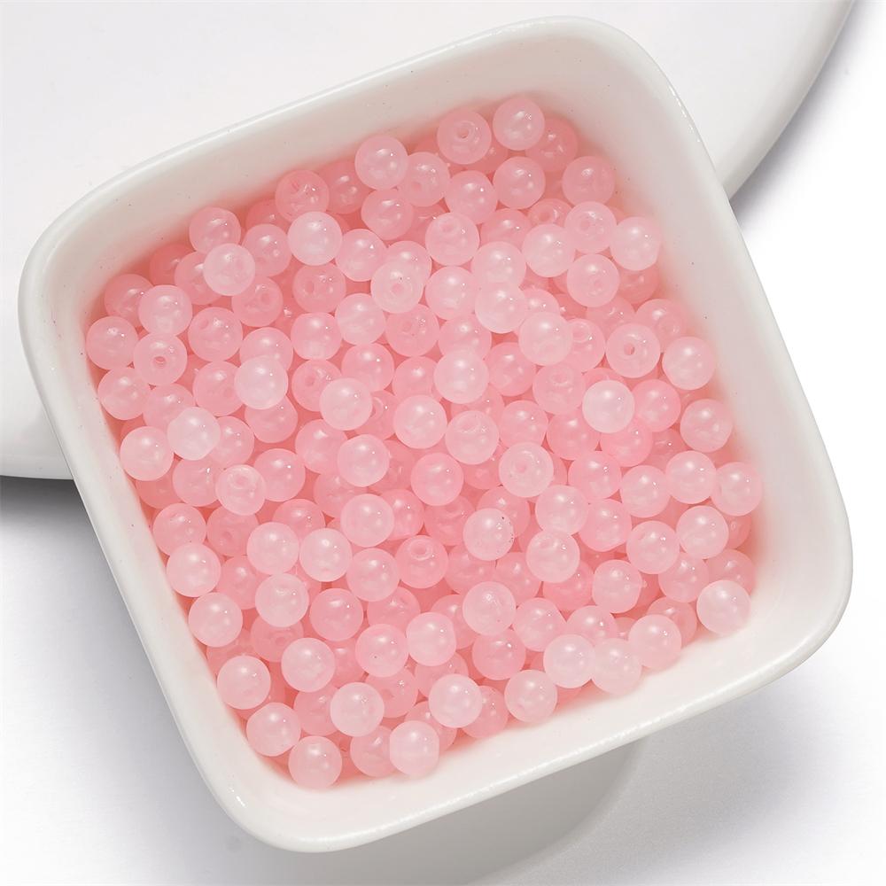 50-200pcs 4mm Imitation Jade Round Glass Beads Bracelets Loose Beads Jewelry Accessories For DIY Necklace Anklet Jewelry Making