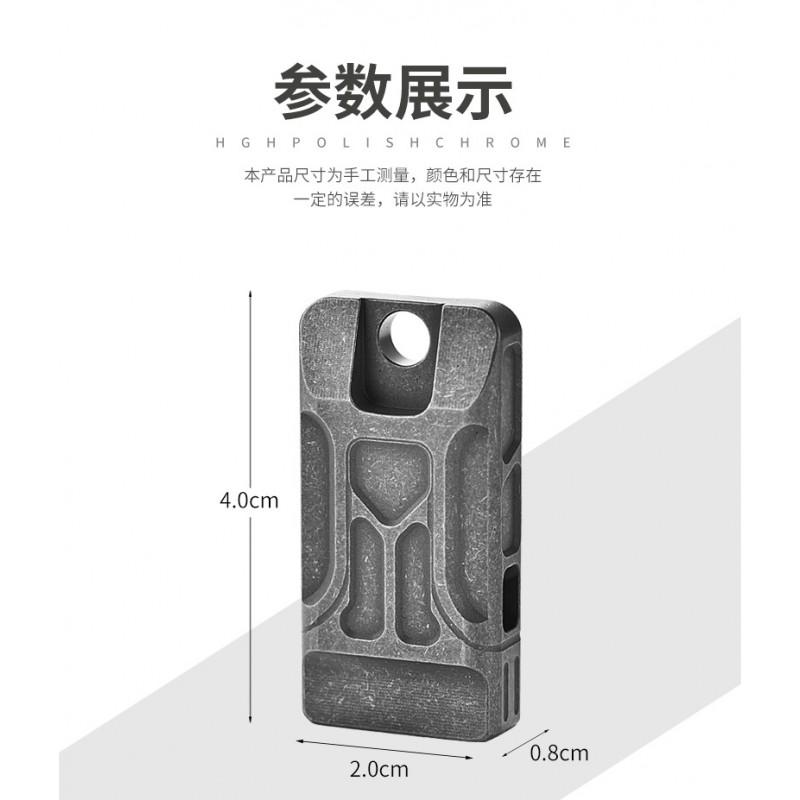 Titanium Survival Whistle EDC Tool Double Tube High Decibel Outdoor Emergency Signal Camping Hiking