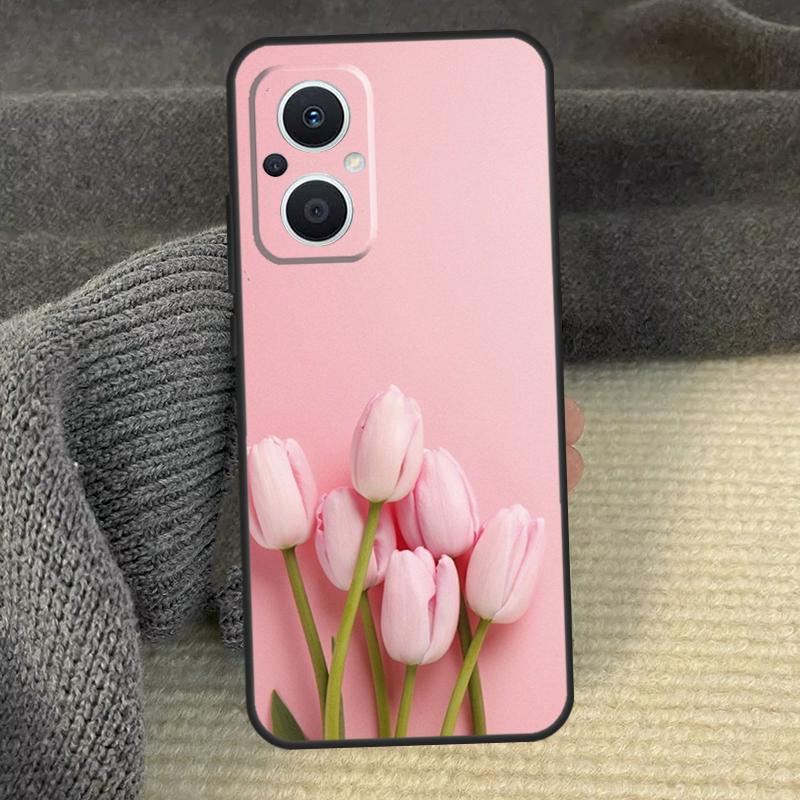Tulips Flower Phone Case For OPPO Reno 12F 12 13 F 11 8T 7 8 10 Pro OPPO Find X5 Lite X3 X6 X8 Pro Cover