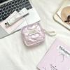 Pu Heart Shape Womens Hygiene Pad Case With Portable Makeup Storage For Travel