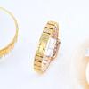 Fashion Womens Diamond Bracelet Watches Square Dial Waterproof Quartz Watch for Ladies