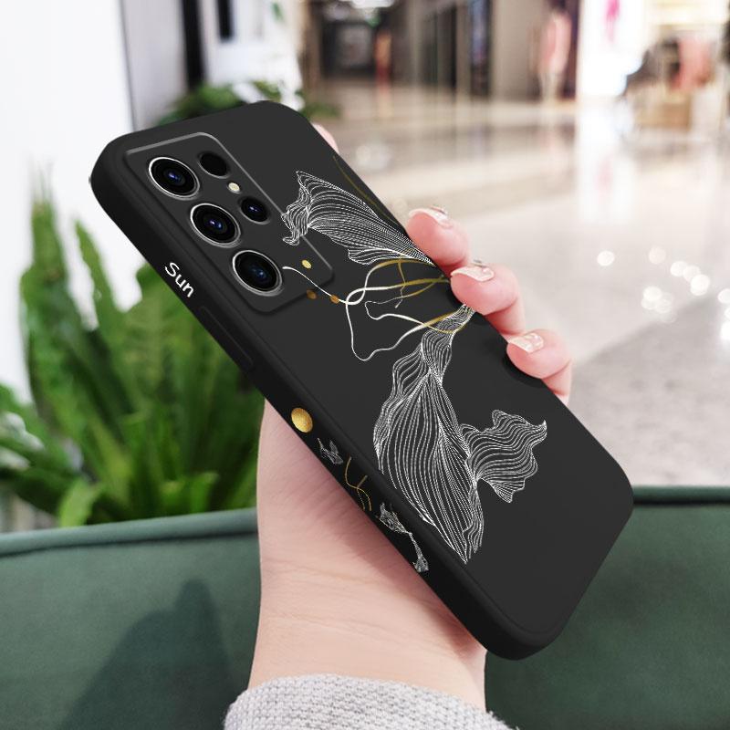 

Sun Ribbon Phone Case For Samsung Galaxy S24 S23 S22 S21 S20 S10 S10E S9 Ultra Plus FE Note 20 Ultra 10 9 Plus Cover Galaxy S24 Ultra