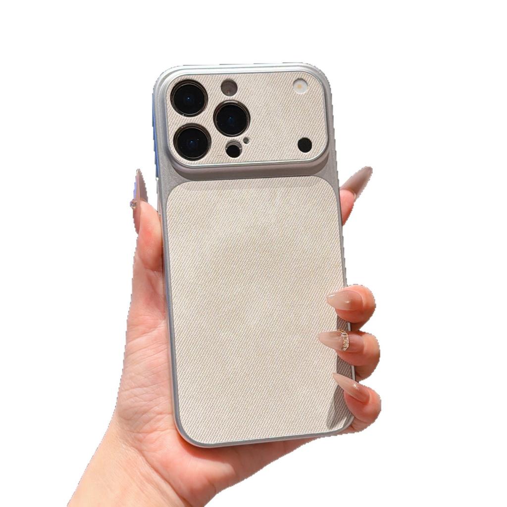 Denim pattern is suitable for Apple 17promax mobile phone case iphone16 new AG electroplating matte 15.