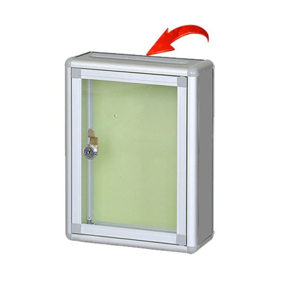 Aluminium Alloy Locking Ballot Box Wall Mounted with Lock Key Newspaper Box Waterproof Multifunctional Express Inbox Hotel