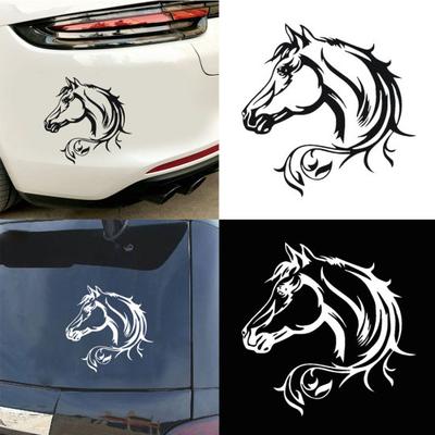 Horse Head Car SUV Vehicle Body Window Reflective Decals Sticker Decoration