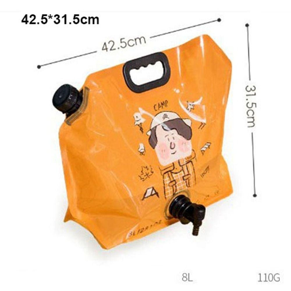 2.5L/8L Folding Water Bucket Bag Large Capacity Water Container  Outdoor Hiking Accessories