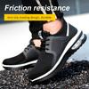 Breathable Men'S Safety Shoes Lightweigh Tmen'S Work Shoes Reinforced Solesteel Toe Shoes Man Puncture Resistant Safety Sneaker
