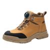 Safety Shoes Button Safety Shoes Steel Bag Head Anti-smashing and Stab-proof Midsole Labor Insurance Men's Wear-resistant Work Shoes