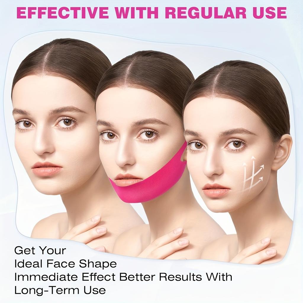 V-shaped Chin Lift Strap- Firming Lift Water Gel Collagen Facial Sling, Containing Hyaluronic Acid and Aloe Vera - Chin and Mandibular Line Tightening