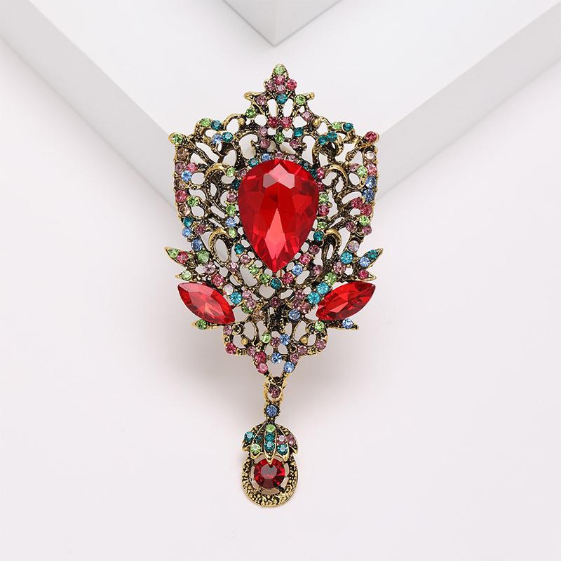 Fashion Retro Teardrop Brooch Bridal Brooch Party Banquet Wedding Pin Jewelry