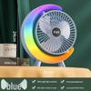 USB Rechargeable Desktop Fan with Colorful LED Light