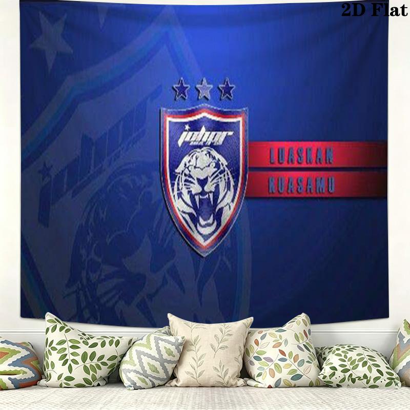Johor Darul Ta'zim FC Wall Tapestry Aesthetic Wall Hanging Printed Fabric Blanket Decorative Tapestries for Bedroom Living Room Home Decor